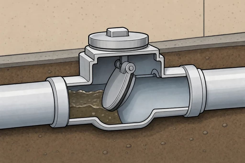 Rückstausicherung — Illustration